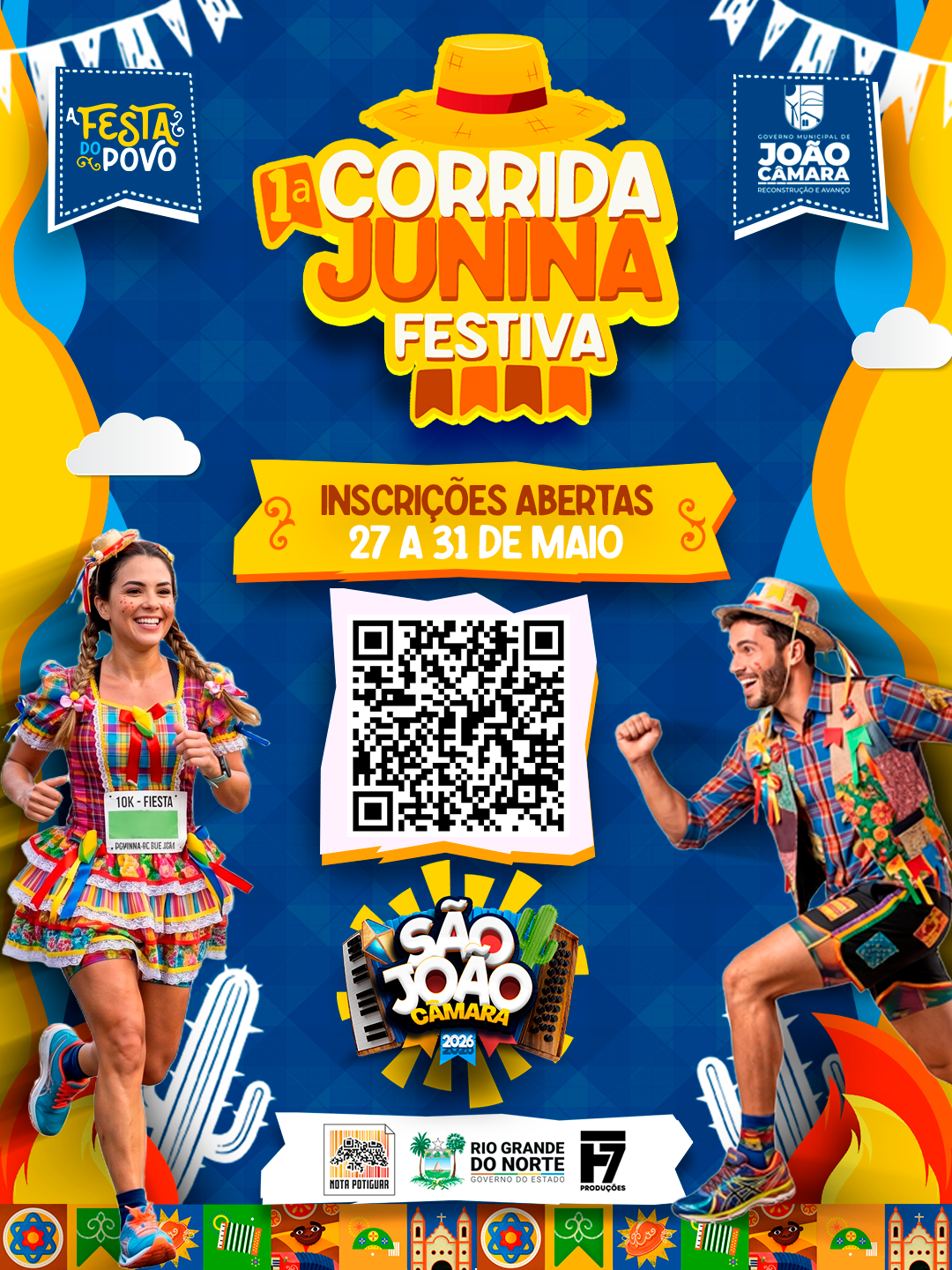 1ª Corrida Junina Festiva abre inscrições em João Câmara