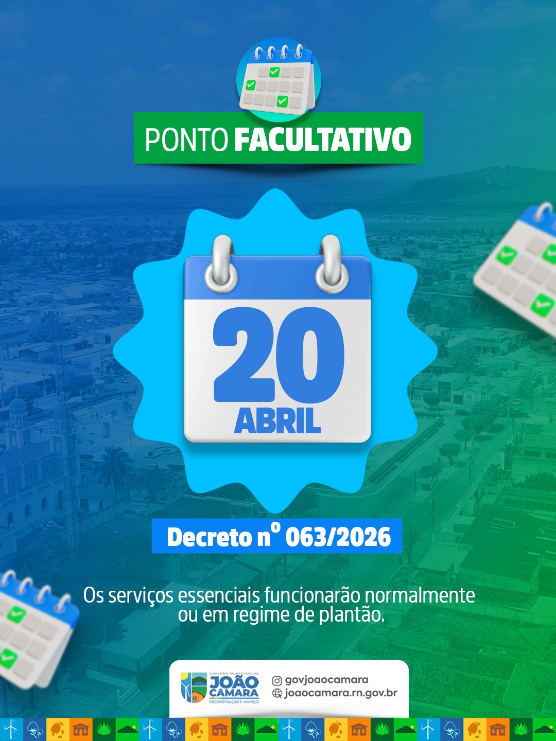 Ponto Facultativo - 20 de Abril de 2026